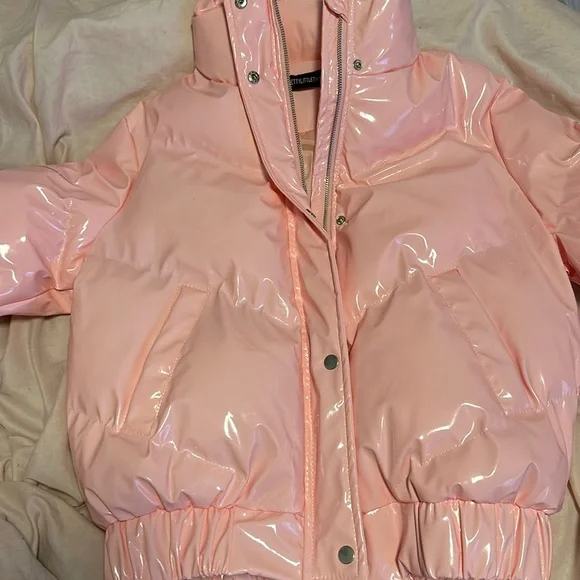 Pink PrettyLittleThing Bubble Coat !!